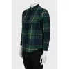 Green woolen checkered shirt