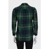 Green woolen checkered shirt