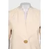 Beige T-shirt with gold decor
