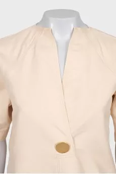 Beige T-shirt with gold decor