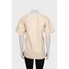 Beige T-shirt with gold decor