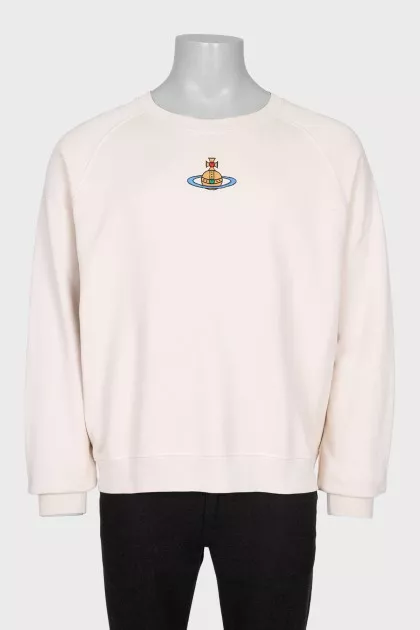 Men's sweatshirt with embroidered logo