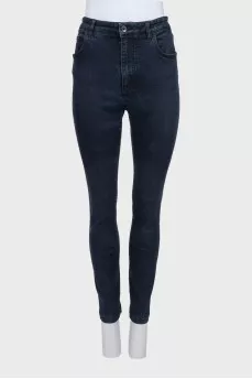 High-waisted slim fit jeans