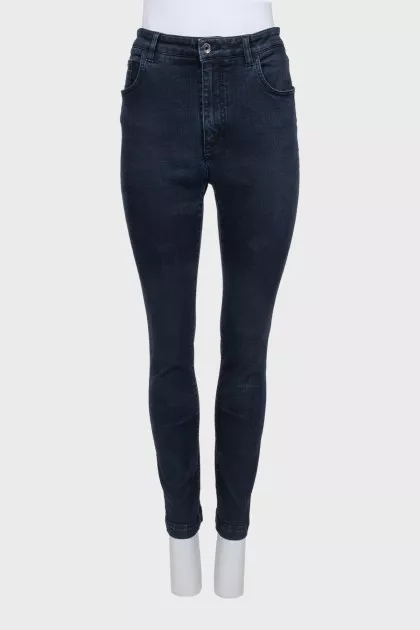 Джинси на високій посадці slim fit