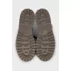 Leather lace-up boots with elastic bands