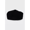Men's black beret with tag