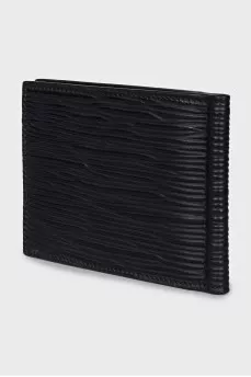 Men's leather cardholder with clip