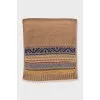 Cashmere scarf with a pattern and tag