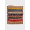 Cashmere scarf with a pattern and tag