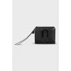 Patent leather wallet with brand logo