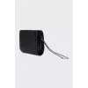 Patent leather wallet with brand logo