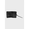 Patent leather wallet with brand logo