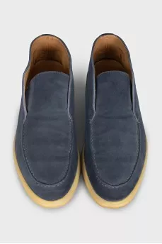 Open Walk Blue Suede Loafers