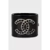 Wide bracelet decorated with crystals