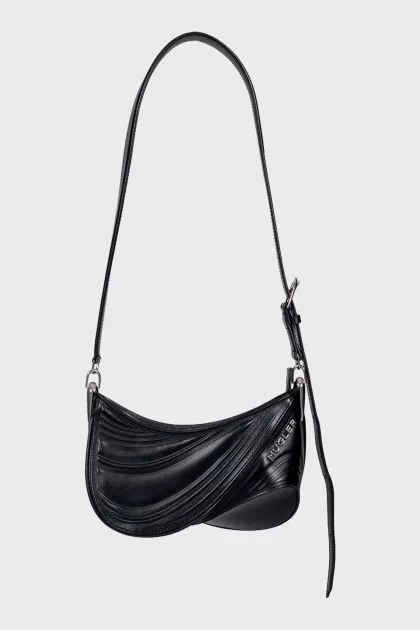 Asymmetrical leather bag
