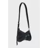 Asymmetrical leather bag