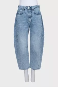 Cropped wide-leg jeans