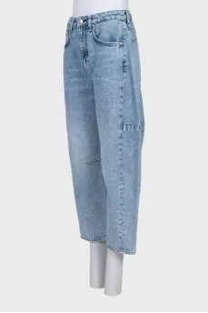 Cropped wide-leg jeans