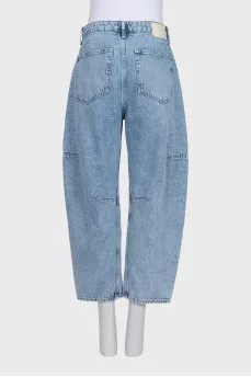 Cropped wide-leg jeans