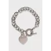 Silver bracelet with signature charm