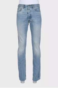Men's light blue straight fit jeans
