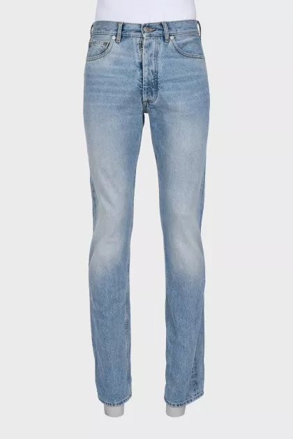 Men's light blue straight fit jeans