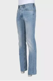 Men's light blue straight fit jeans