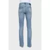Men's light blue straight fit jeans