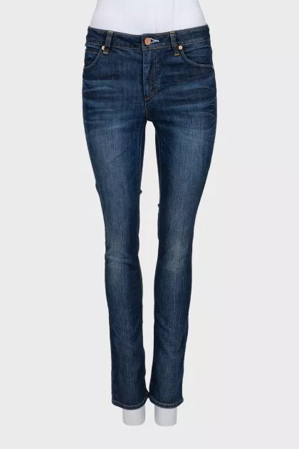 Blue skinny jeans