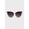 Cat eye sunglasses with crystals