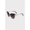Cat eye sunglasses with crystals