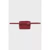 Two-tone leather bag with zipper