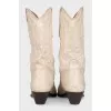 Leather Cossack boots decorated with embroidery