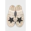 Leather lace-up shoes with logo