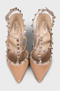 Лаковые босоножки Rockstud
