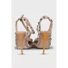 Rockstud patent leather sandals