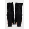 Suede ankle boots with a stable heel