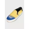 Printed textile slip-ons