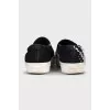 Printed textile slip-ons