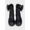 Monolith black leather boots