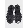 Monolith black leather boots