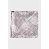 Pink silk scarf with floral print