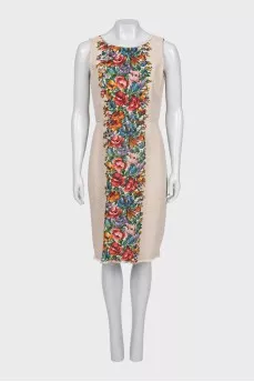 Fitted dress with floral print