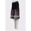 Elasticated skirt with a contrasting pattern