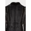 Straight-cut fur and leather jacket