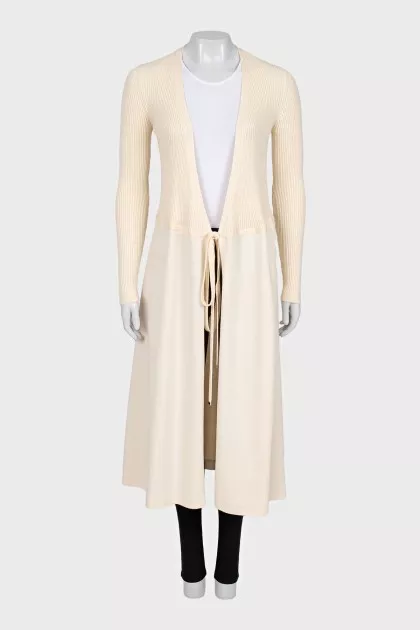 Long sleeve wrap midi dress
