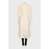 Long sleeve wrap midi dress