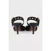 Black mules with a pointed toe