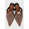 Black mules with a pointed toe