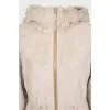 Beige parka with a wool hood